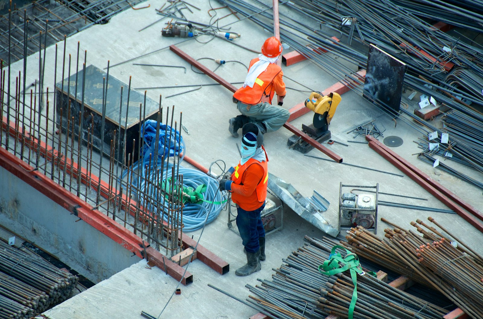 Crew working on a construction site